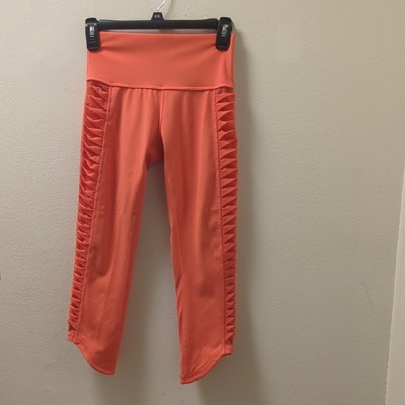 Lululemon Athletica Orange High-Waist Leggings - Picture 2 of 9